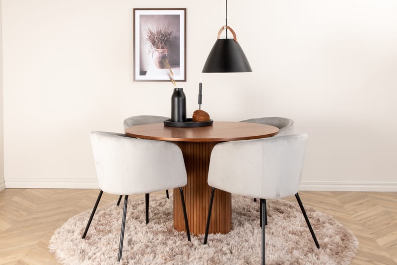 ABIANC Runt Matbord med 4st BERIT Matstol - Möbler - Matplats - Matgrupp & matbord med stolar
