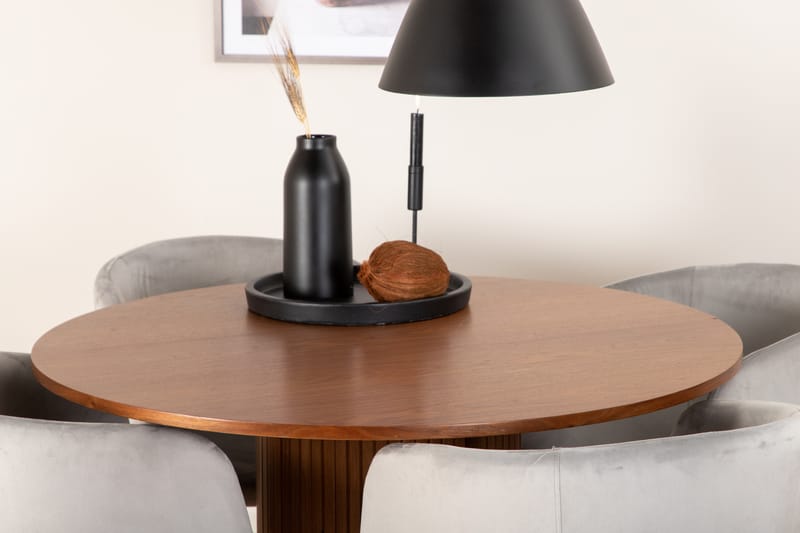 ABIANC Runt Matbord med 4st BERIT Matstol - Möbler - Matplats - Matgrupp & matbord med stolar