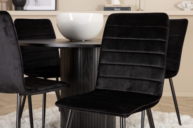 ABIANC Runt Matbord med 4st WINDU Lyx Matstol - Möbler - Matplats - Matgrupp & matbord med stolar