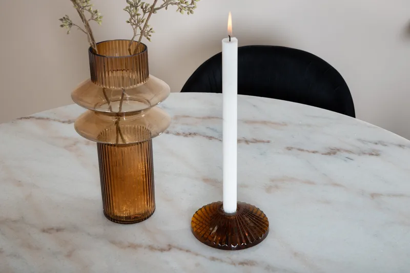 Admira Matgrupp 106 cm Rund inkl 4 Foyos Stolar - Marmor/Vit/Svart - Möbler - Matplats - Matgrupp & matbord med stolar