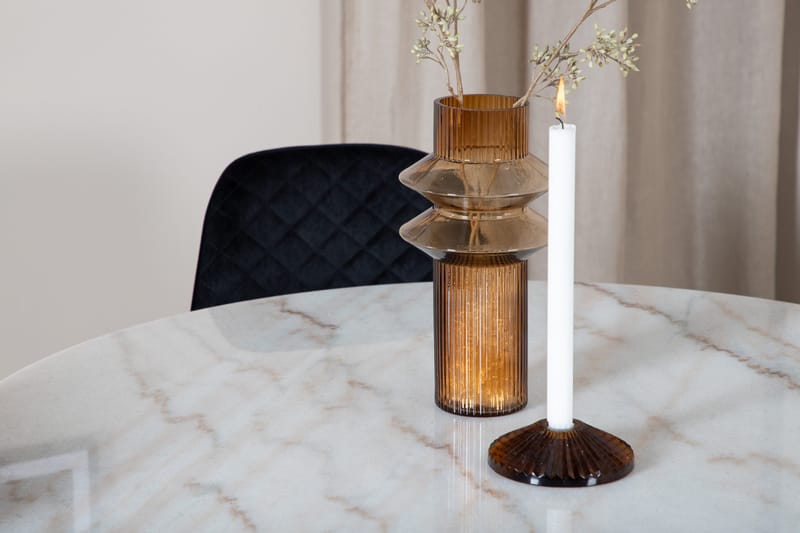 Admira Matgrupp 106 cm Rund inkl 4 Ypas Stolar - Marmor/Vit/Svart - Möbler - Matplats - Matgrupp & matbord med stolar