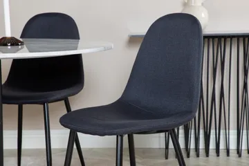 Admira Matgrupp 106 cm Rund inkl 4 Ypas Stolar - Marmor/Vit/Svart - Möbler - Matplats - Matgrupp & matbord med stolar