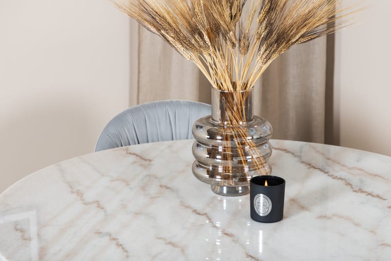 Admira Matgrupp 106 cm Runt Marmor inkl 4 Foyos Stolar - Vit/Svart/Grå - Möbler - Matplats - Matgrupp & matbord med stolar