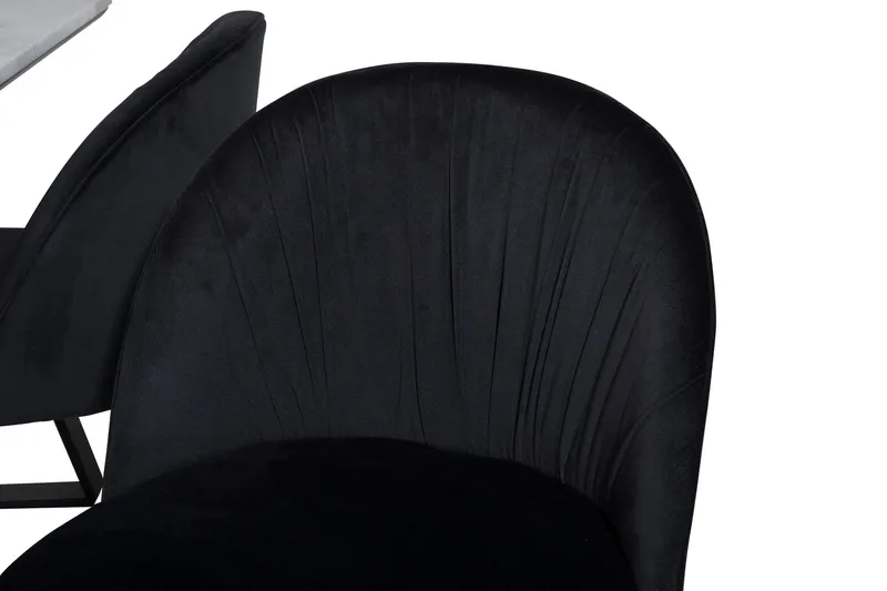 Admira Matgrupp 140 cm inkl 4 Foyos Stolar - Marmor/Vit/Svart - Möbler - Matplats - Matgrupp & matbord med stolar