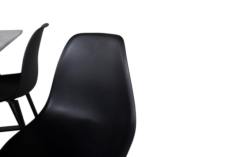 Admira Matgrupp 140 cm inkl 4 Ypas Stolar - Marmor/Vit/Svart - Möbler - Matplats - Matgrupp & matbord med stolar