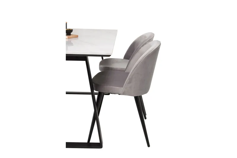 Admira Matgrupp med 4 Valerie Köksstol Sammet - Möbler - Matplats - Matgrupp & matbord med stolar