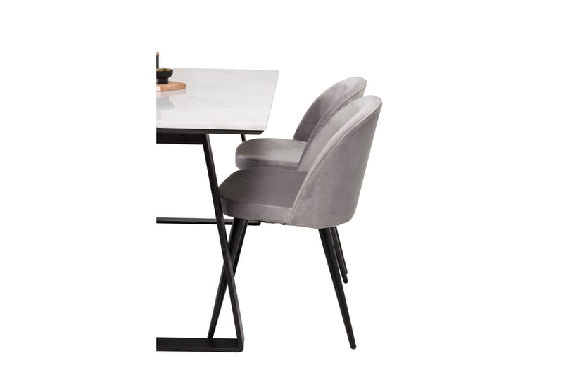 Admira Matgrupp med 4 Valerie Köksstol Sammet - Möbler - Matplats - Matgrupp & matbord med stolar