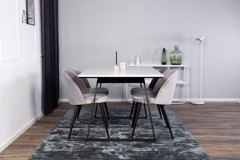 Admira Matgrupp med 4 Valerie Köksstol Sammet - Möbler - Matplats - Matgrupp & matbord med stolar