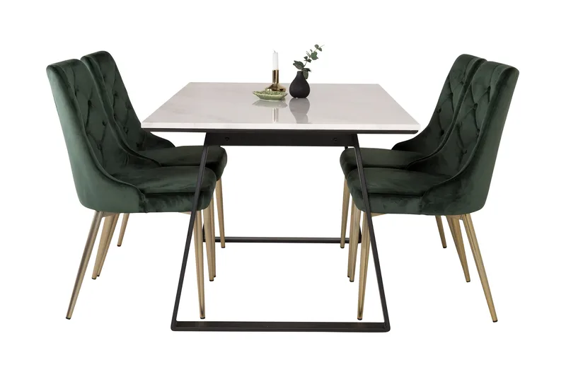 Admira Matgrupp med 4 Valerie Lyx Sammetsstol - Möbler - Matplats - Matgrupp & matbord med stolar