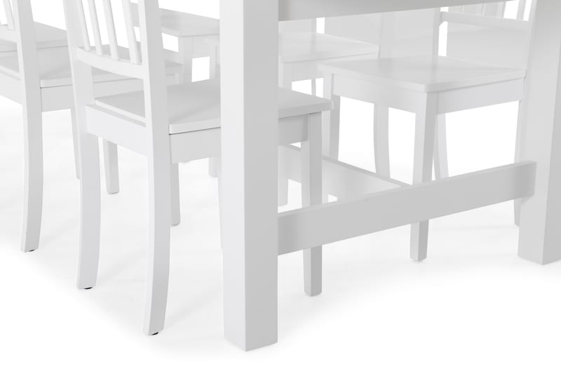 ALLIE Bord + 6 AMMON Stol Vit - Matgrupp & matbord med stolar