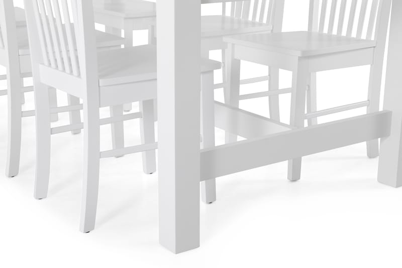 ALLIE Matbord + 6 MELROSE Stol Vit - Matgrupp & matbord med stolar