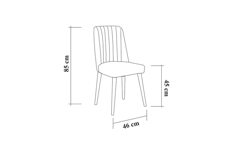 ALLMARAS Matgrupp 4 delar 75 cm Valnöt/Antracit - Möbler - Matplats - Matgrupp & matbord med stolar