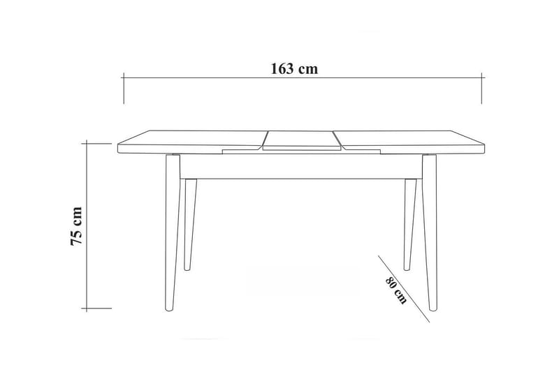 ALLMARAS Matgrupp 4 delar 75 cm Valnöt/Antracit - Matgrupp & matbord med stolar