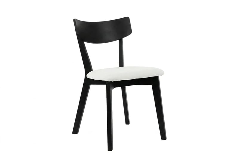 Alma Matgrupp 220 cm rektangulärt i Svart med 6 Amelia Matstolar med Dyna - Svart/Beige - Möbler - Matplats - Matgrupp & matbord med stolar