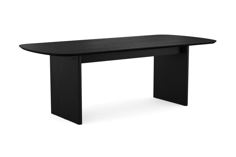 Alma Matgrupp 220 cm rektangulärt i Svart med 6 Amelia Matstolar - Svart - Möbler - Matplats - Matgrupp & matbord med stolar