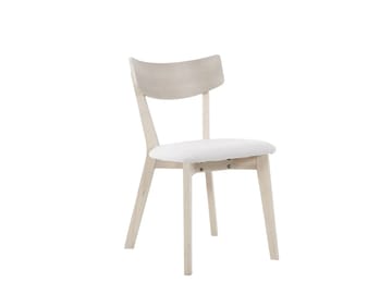 Alma Matgrupp 220 cm rektangulärt Vitlaserad med 6 Amelia Matstolar med Dyna - Vitlaserad/Beige - Möbler - Matplats - Matgrupp & matbord med stolar