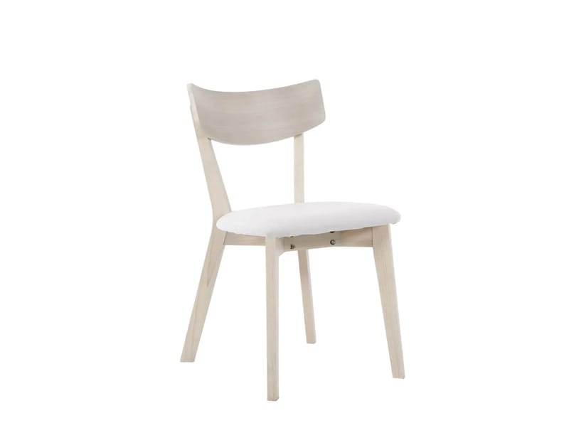 Alma Matgrupp 220 cm rektangulärt Vitlaserad med 6 Amelia Matstolar med Dyna - Vitlaserad/Beige - Möbler - Matplats - Matgrupp & matbord med stolar