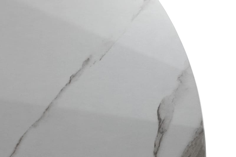 ANANTA Bord Vit 100 Rund + 4 TEKLA Stol Svart/Metall - Möbler - Matplats - Matgrupp & matbord med stolar