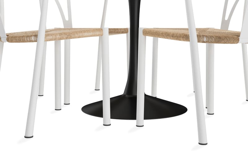 ANANTA Matbord 100 cm Runt Med 4 st Elysia Matstol - Möbler - Matplats - Matgrupp & matbord med stolar