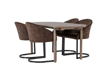 Andy Matgrupp 180 cm Oval med 4 Evening stolar - Möbler - Matplats - Matgrupp & matbord med stolar