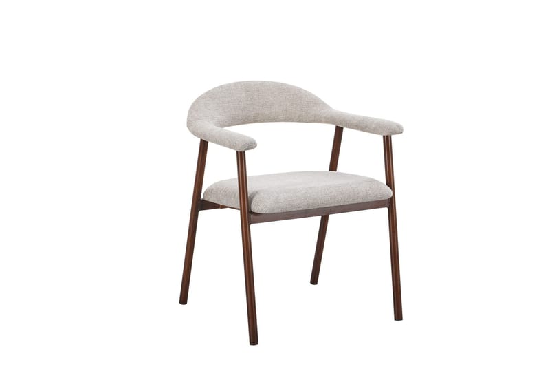 Arvo Matgrupp runt 120 cm Valnöt med 4 Ronja Matstolar - Valnöt/Valnöt - Möbler - Matplats - Matgrupp & matbord med stolar