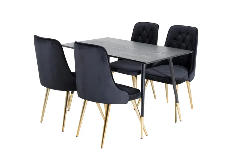 Balisa Matbord 120 cm med 4 st Valerie Lyx Sammetsstol