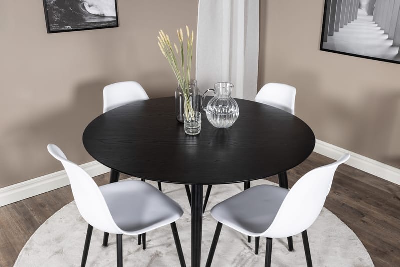 Balisa Matgrupp 115 cm Rund + 4 Ypas Matstolar - Möbler - Matplats - Matgrupp & matbord med stolar