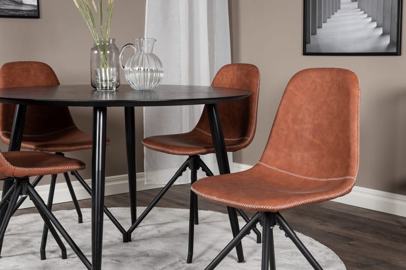 Balisa Matgrupp 115 cm Rund + 4 Ypas Matstolar - Möbler - Matplats - Matgrupp & matbord med stolar