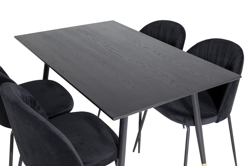 Balisa Matgrupp 120 cm inkl 4 Foyos Stolar - Svart - Möbler - Matplats - Matgrupp & matbord med stolar