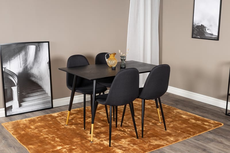 Balisa Matgrupp 120 cm inkl 4 Ypas Stolar - Svart - Möbler - Matplats - Matgrupp & matbord med stolar