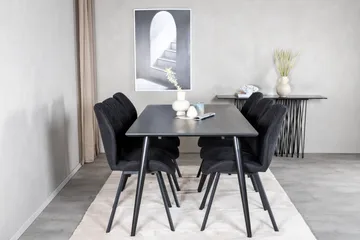 Balisa Matgrupp 180 cm inkl 6 Sumoas Stolar - Svart - Möbler - Matplats - Matgrupp & matbord med stolar