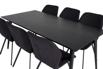 Balisa Matgrupp 180 cm inkl 6 Sumoas Stolar - Svart - Möbler - Matplats - Matgrupp & matbord med stolar