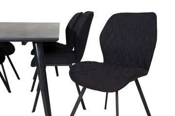 Balisa Matgrupp 180 cm inkl 6 Sumoas Stolar - Svart - Möbler - Matplats - Matgrupp & matbord med stolar