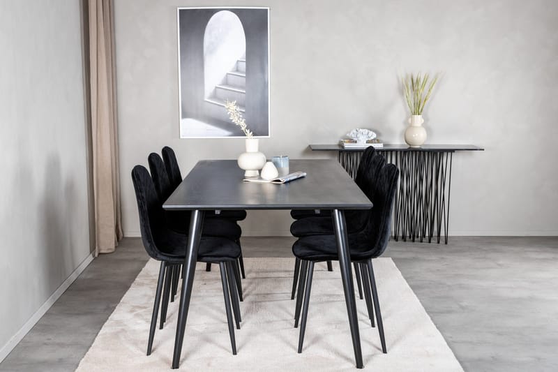 Balisa Matgrupp 180 cm inkl 6 Ypas Stolar - Svart - Möbler - Matplats - Matgrupp & matbord med stolar