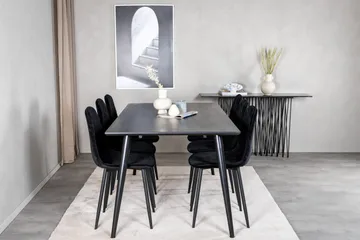 Balisa Matgrupp 180 cm inkl 6 Ypas Stolar - Svart - Möbler - Matplats - Matgrupp & matbord med stolar