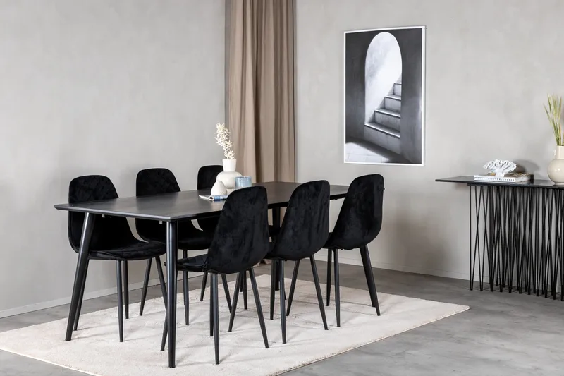 Balisa Matgrupp 180 cm inkl 6 Ypas Stolar - Svart - Möbler - Matplats - Matgrupp & matbord med stolar