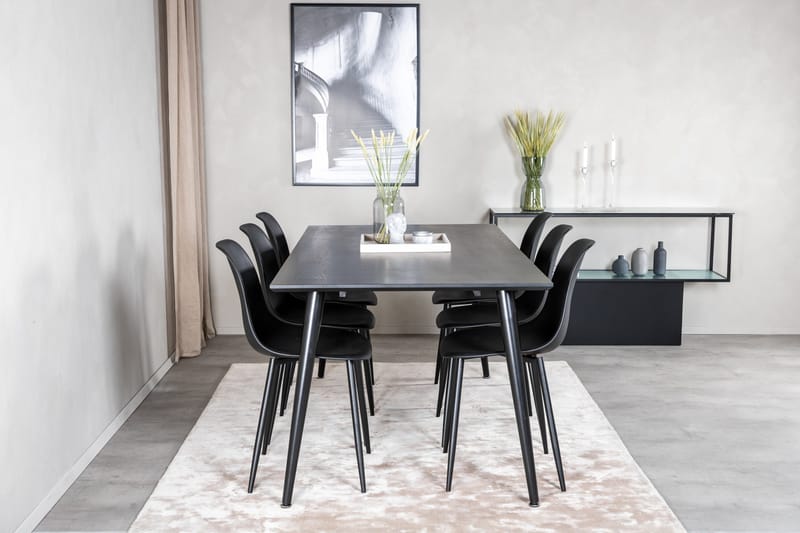 Balisa Matgrupp 180 cm inkl 6 Ypas Stolar - Svart - Möbler - Matplats - Matgrupp & matbord med stolar