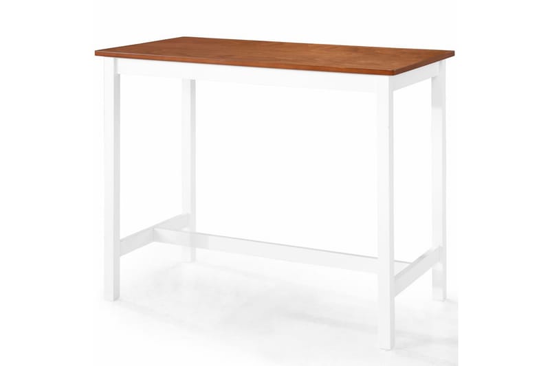 Barbord med barstolar 5 delar massivt trä - Brun - Matgrupp & matbord med stolar