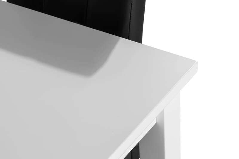 BARROW Förlängningsbart Bord 140+4 STILO Stol Vit/Svart - Matgrupp & matbord med stolar