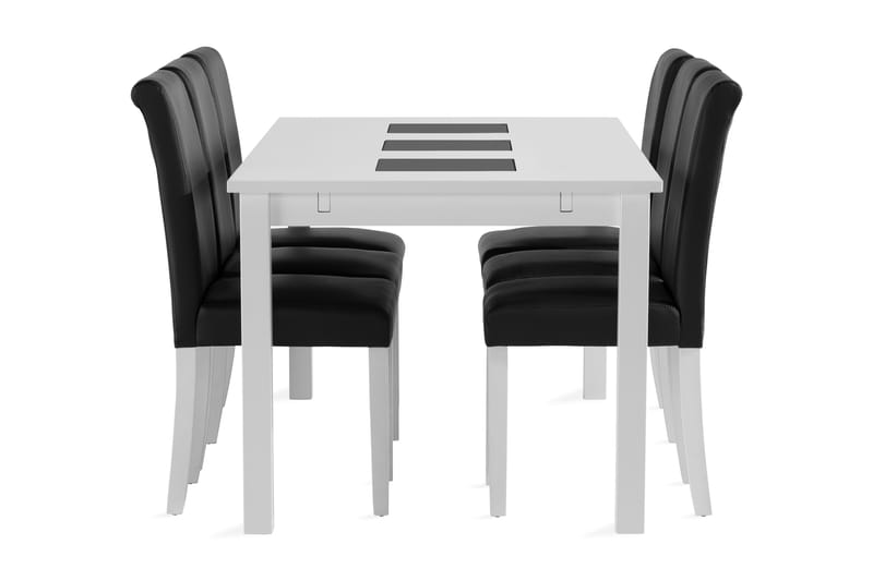 BARROW Förlängningsbart Bord 180 cm Vit + 6 ULLARP Stolar - Matgrupp & matbord med stolar