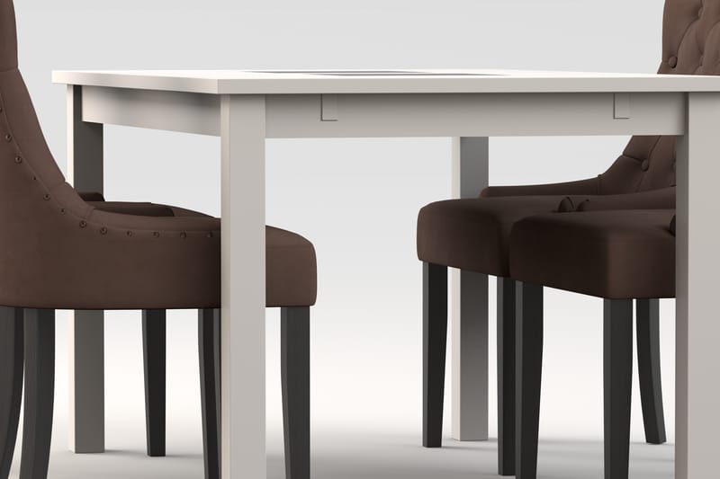 BARROW Förlängningsbart Matbord 140 cm + 4st VIKTORIA Matsto - Matgrupp & matbord med stolar
