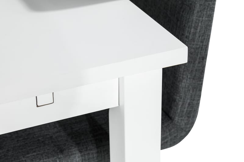 BARROW Matbord 180 Vit + 6 SALA Stol Mörkgrå - Möbler - Matplats - Matgrupp & matbord med stolar