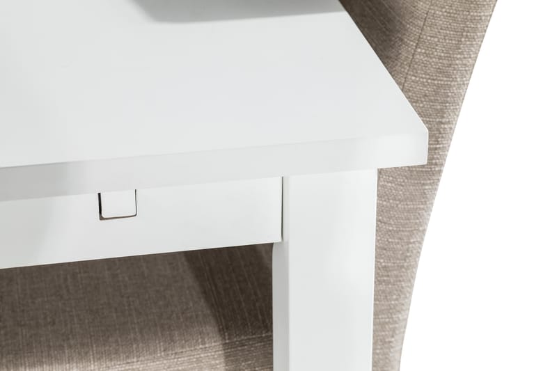 BARROW Matbord + 6 STILO Stol Vit/Beige/Ek - Möbler - Matplats - Matgrupp & matbord med stolar