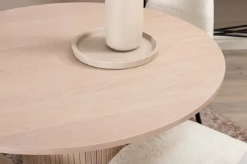 Biana Matgrupp 100 cm Rund inkl 4 Pontus Stolar - Beige/Vit/Svart - Möbler - Matplats - Matgrupp & matbord med stolar