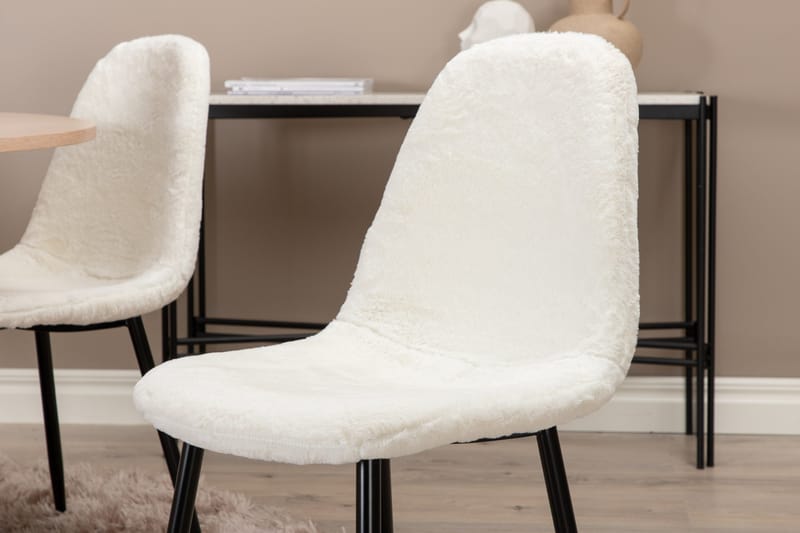 Biana Matgrupp 100 cm Rund inkl 4 Pontus Stolar - Beige/Vit/Svart - Möbler - Matplats - Matgrupp & matbord med stolar