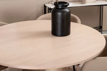 Biana Matgrupp 110 cm Rund inkl 4 Berita Stolar - Beige/Svart - Möbler - Matplats - Matgrupp & matbord med stolar