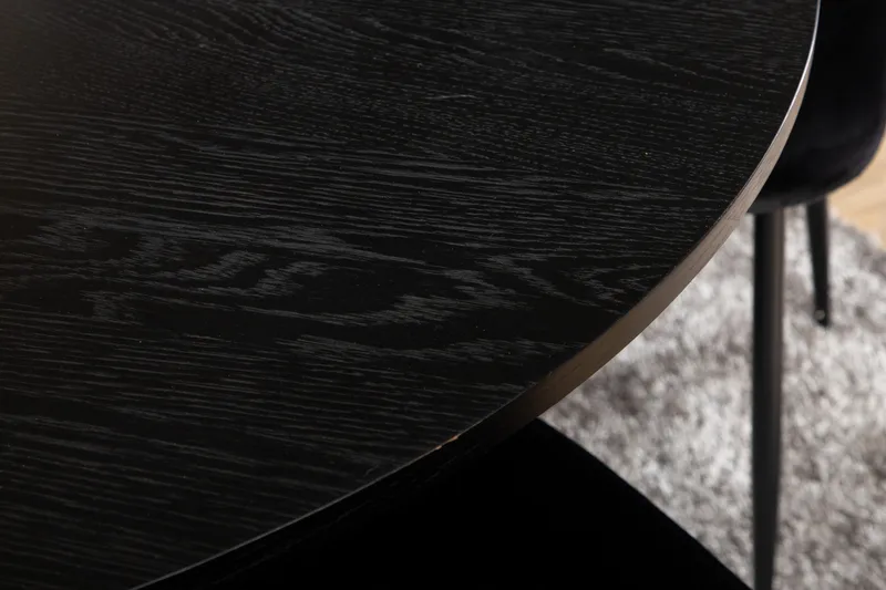 Biana Matgrupp 110 cm Rund inkl 4 Pontus Stolar - Svart - Möbler - Matplats - Matgrupp & matbord med stolar