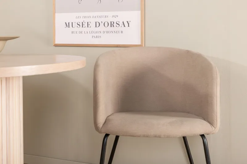 Biana Matgrupp 200 cm Oval inkl 4 Berita Stolar - Beige/Svart - Möbler - Matplats - Matgrupp & matbord med stolar