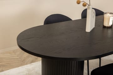 Biana Matgrupp 200 cm Oval inkl 4 Moncoll Stolar - Svart - Möbler - Matplats - Matgrupp & matbord med stolar