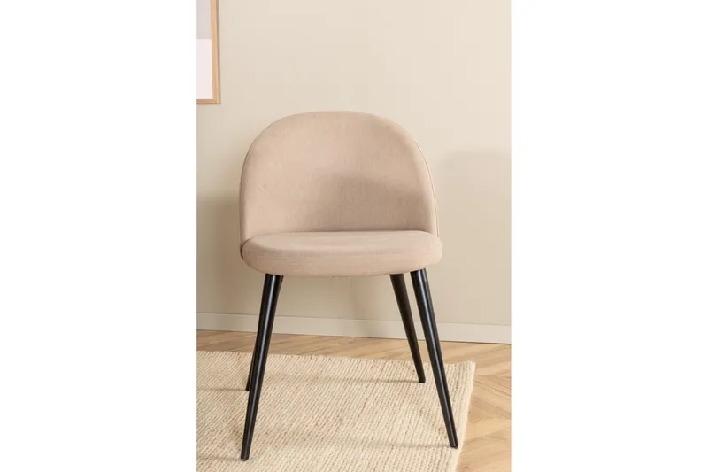 Biana Matgrupp 200 cm Oval inkl 4 Velvets Stolar - Beige/Svart - Möbler - Matplats - Matgrupp & matbord med stolar